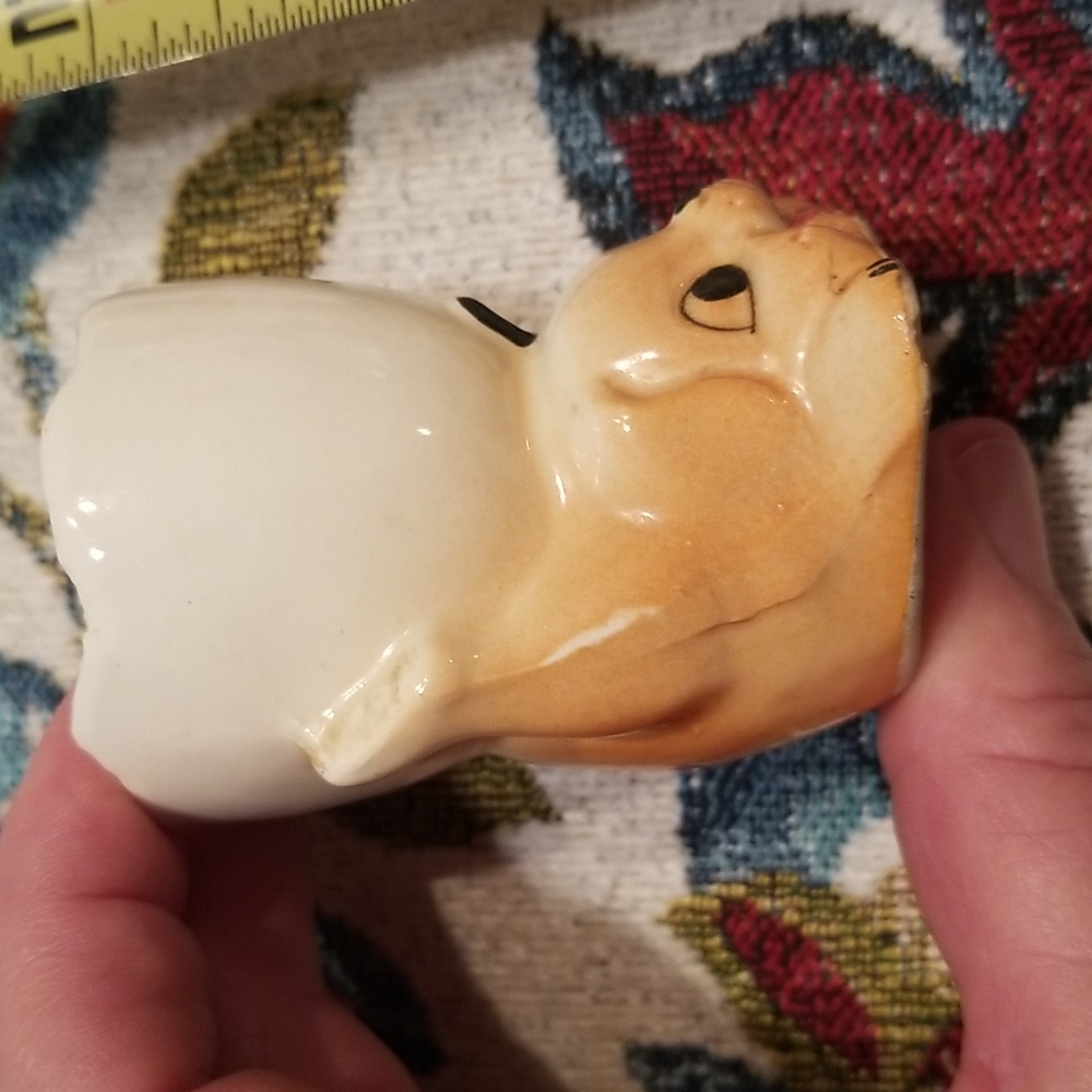 Vintage Puppy Dog Cracked Egg Anthropomorphic Egg Cup - Picture 9 of 11